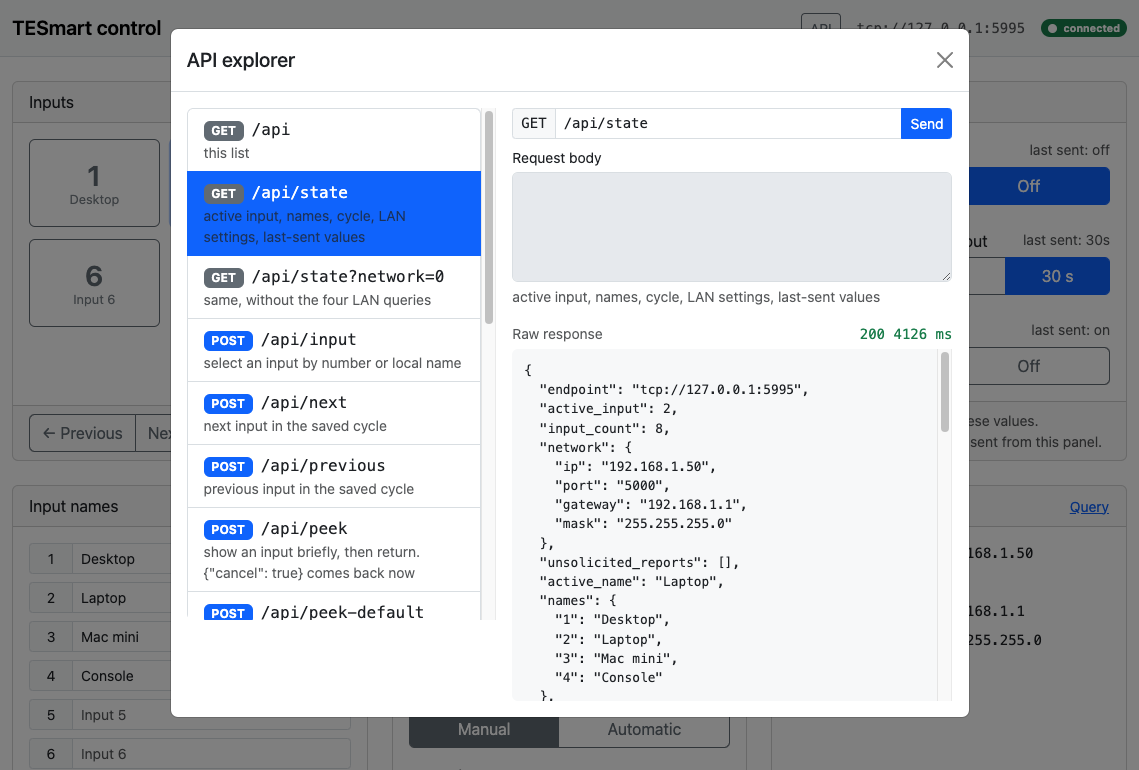 API explorer