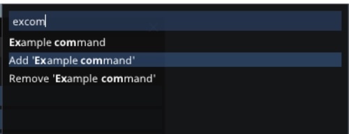 demo widgets command palette