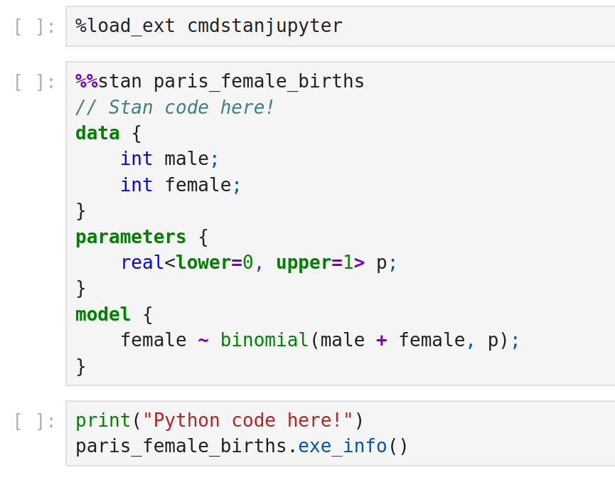 Screenshot of a notebook with Stan highlighting