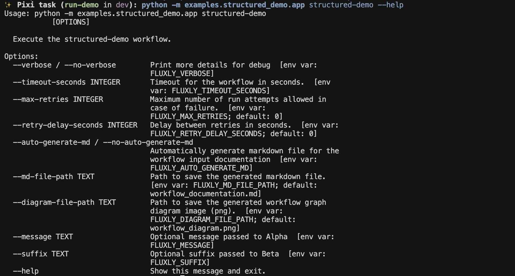 Fluxly CLI Menu