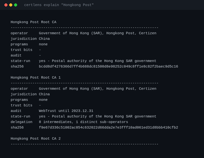 certlens explain