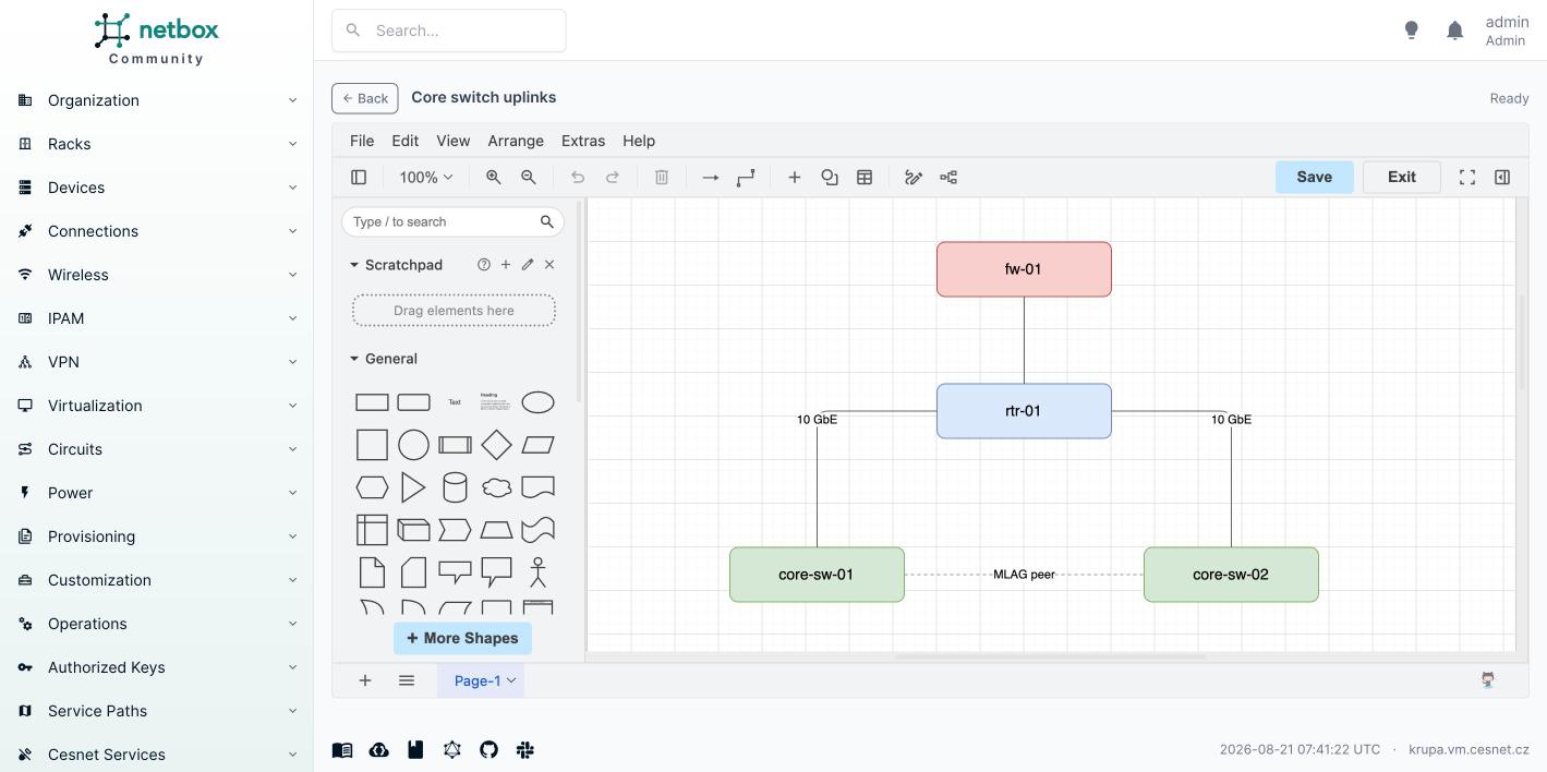 Embedded draw.io editor