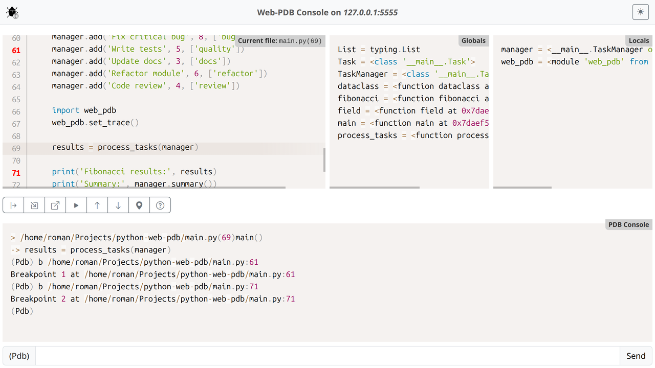 Web-PDB screenshot