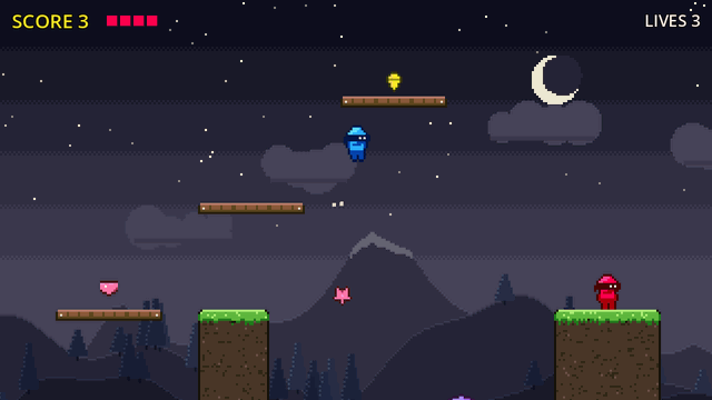 Ninja Rescue: a platformer where a ninja frees his mother