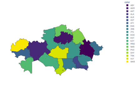 Plotly Kazakhstan Map discrete