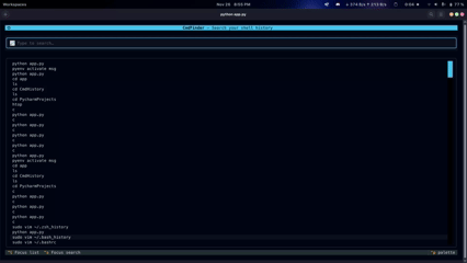 CmdFinder TUI demo