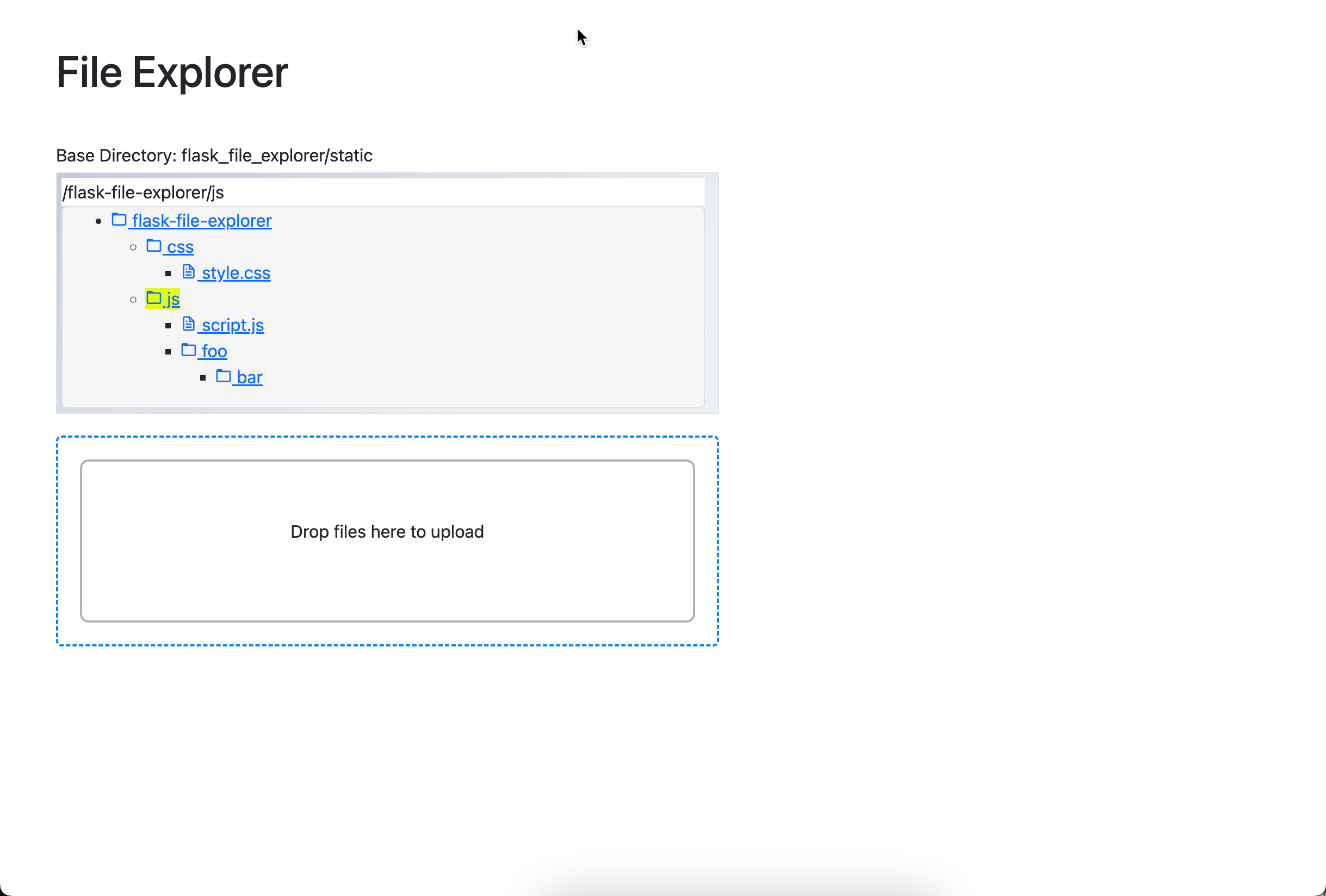 Flask File Explorer