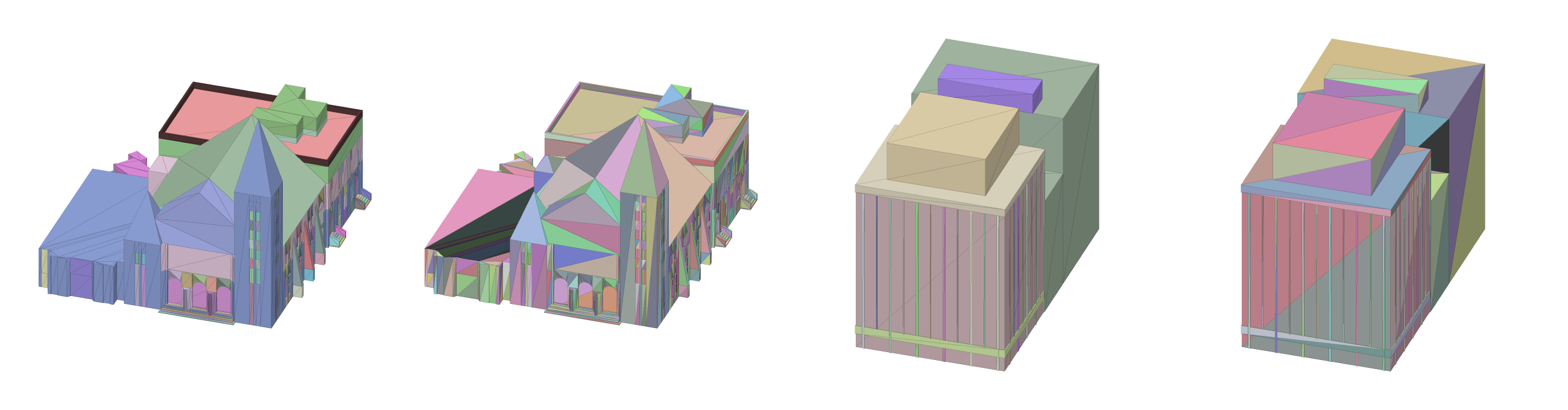 Two masses decided component by component and face by face