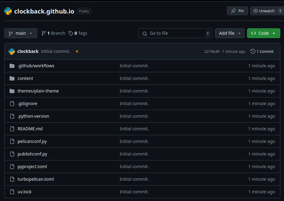 View new repository