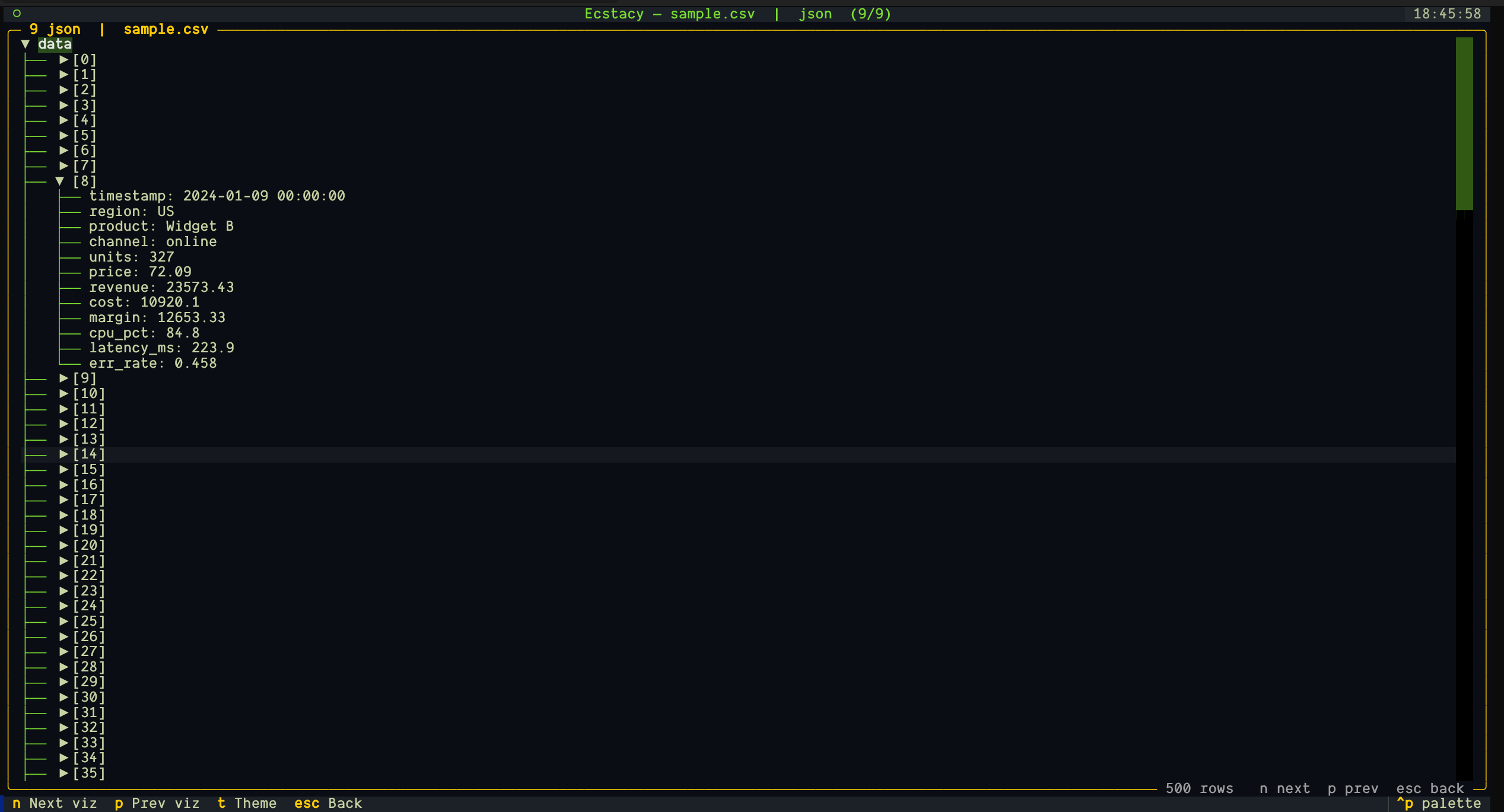 JSON explorer