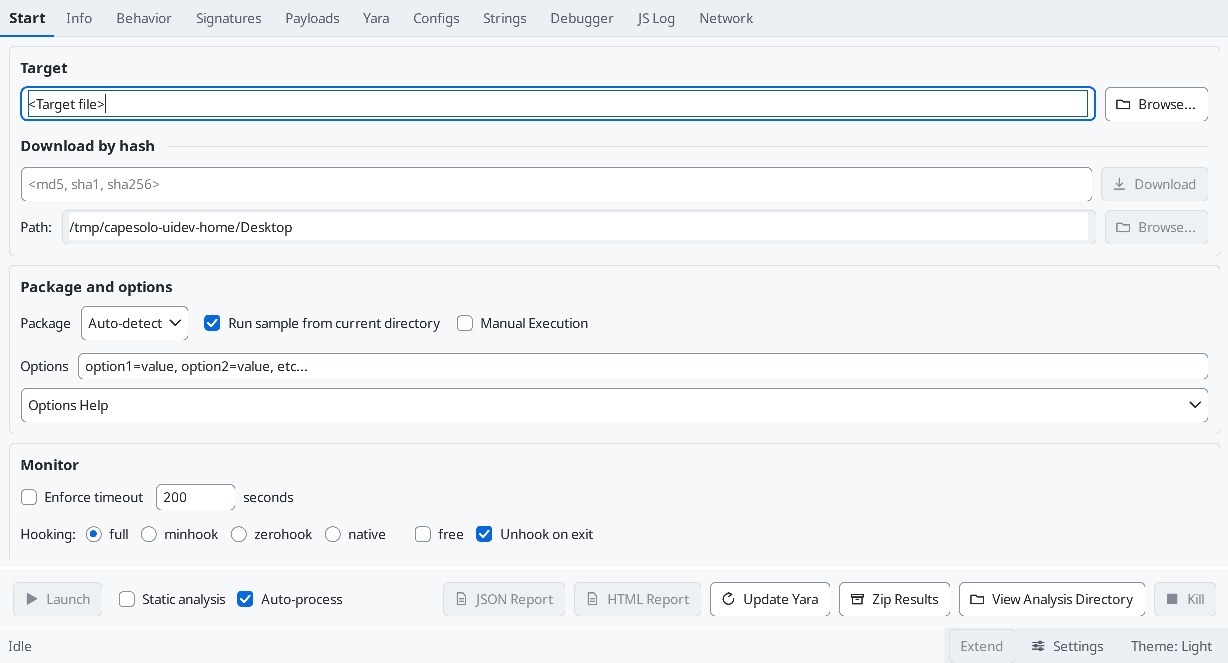 CAPEsolo, light theme