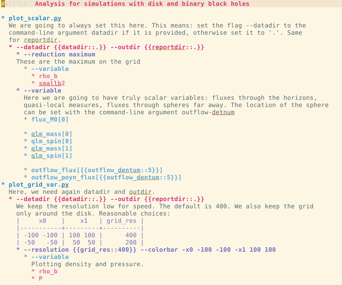 org-mode screenshot
