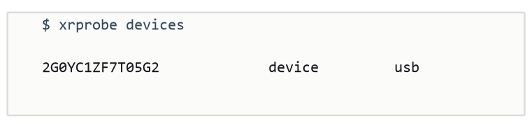 xrprobe devices