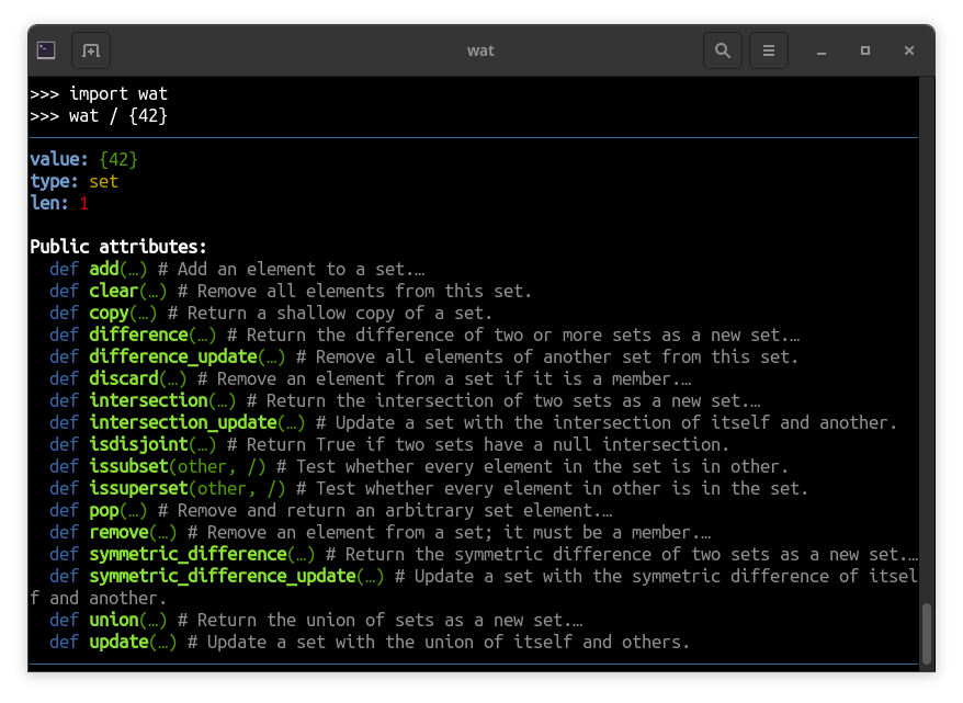 Wat inspector pypi