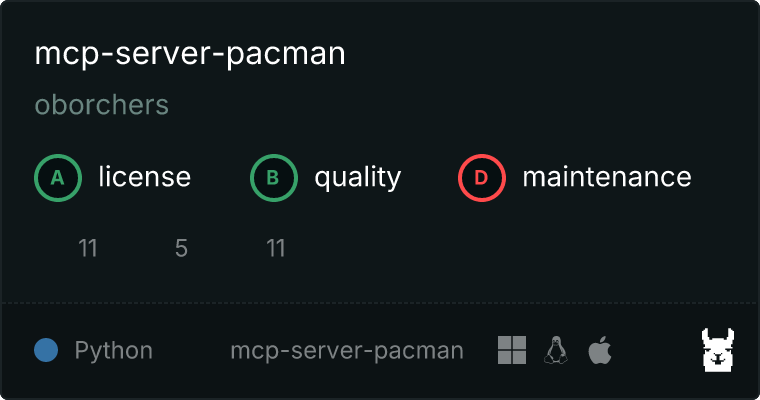 mcp-server-pacman MCP server