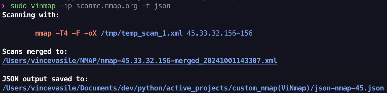 JSON Output