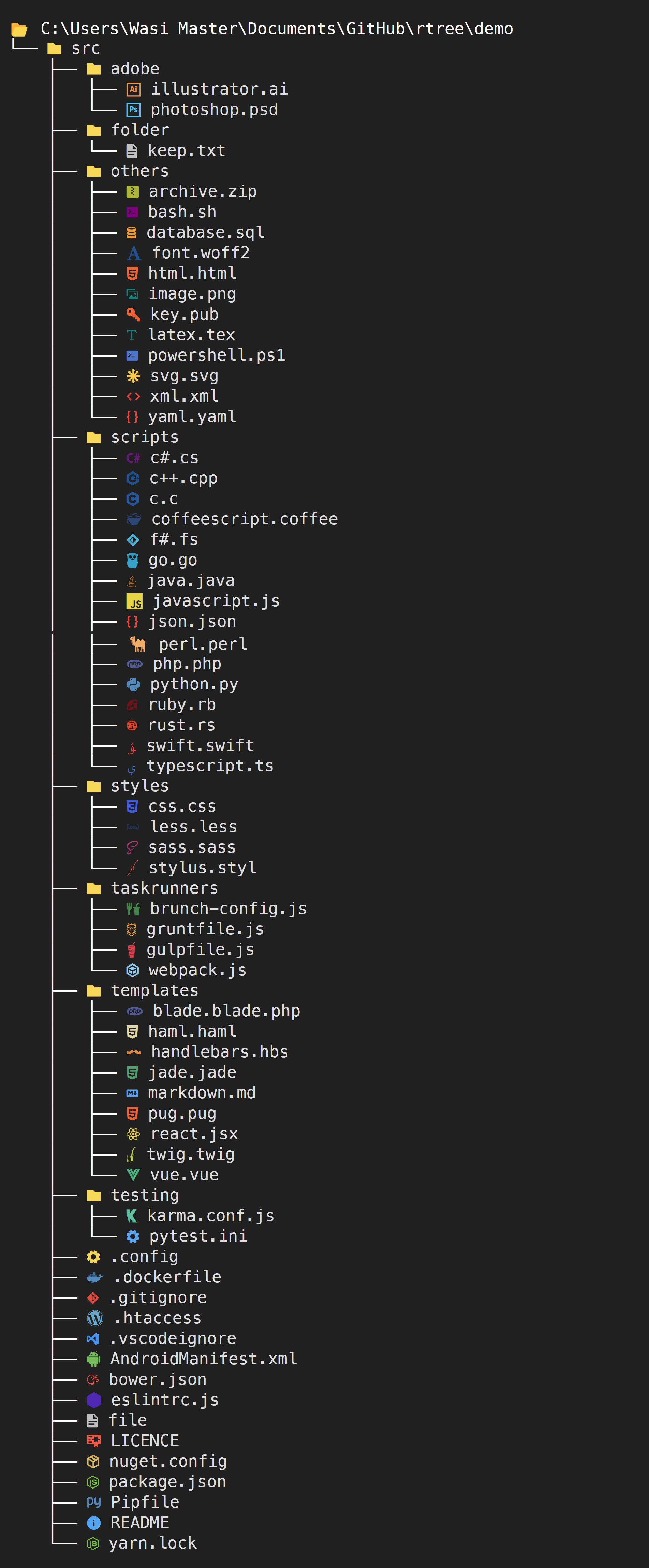 rich-tree demo screenshot