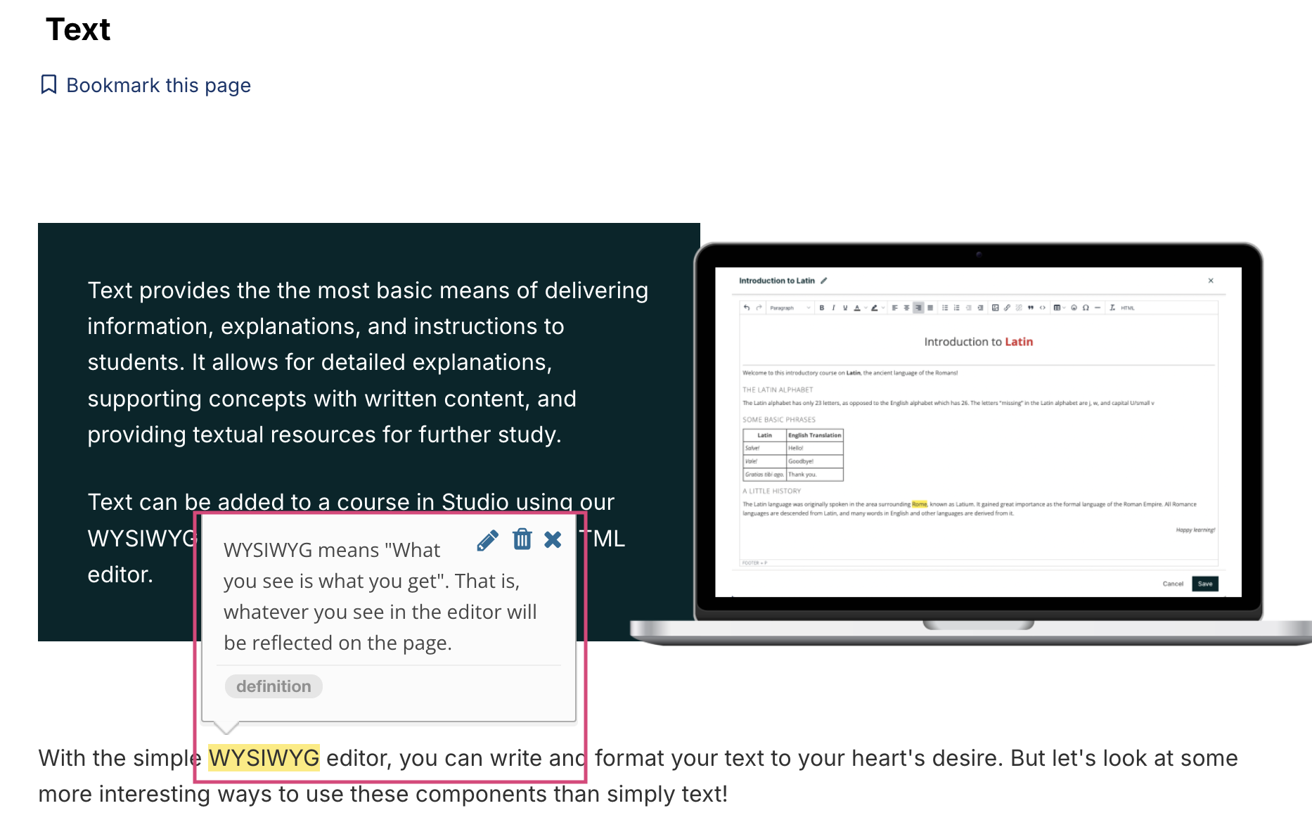 Notes in action