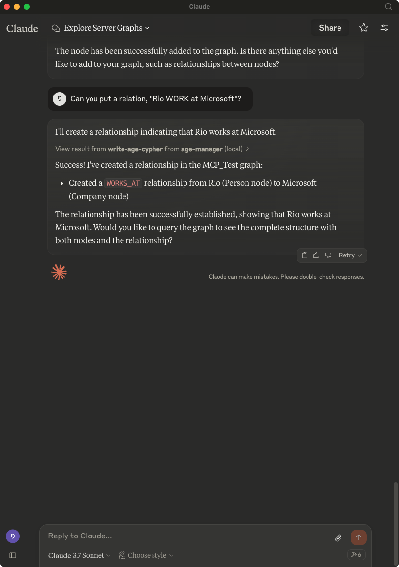 Can you put a relation, "Rio WORK at Microsoft"?