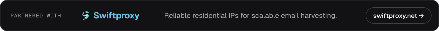 Partnered with Swiftproxy: reliable residential IPs for scalable email harvesting