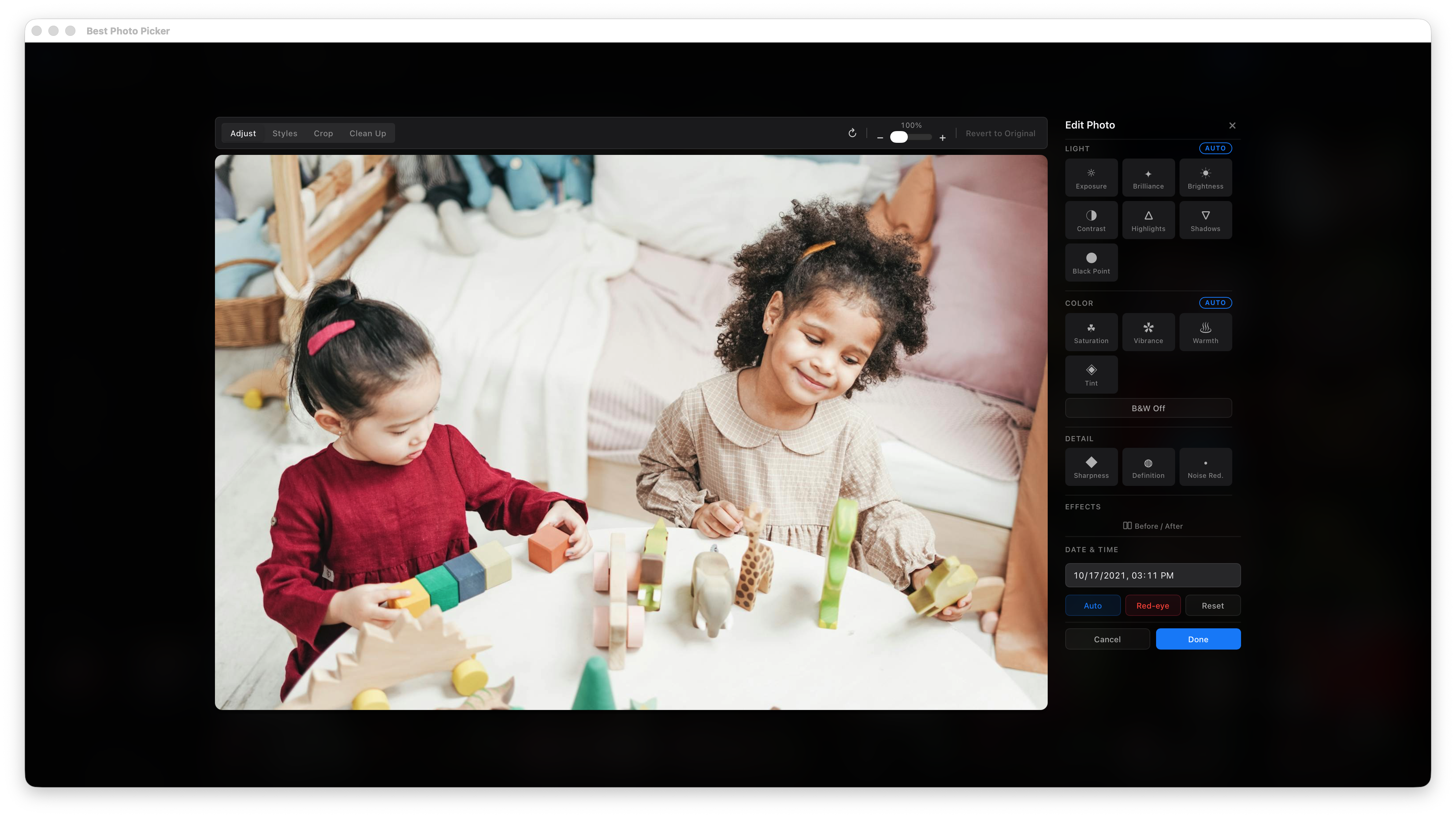Lightbox with editor