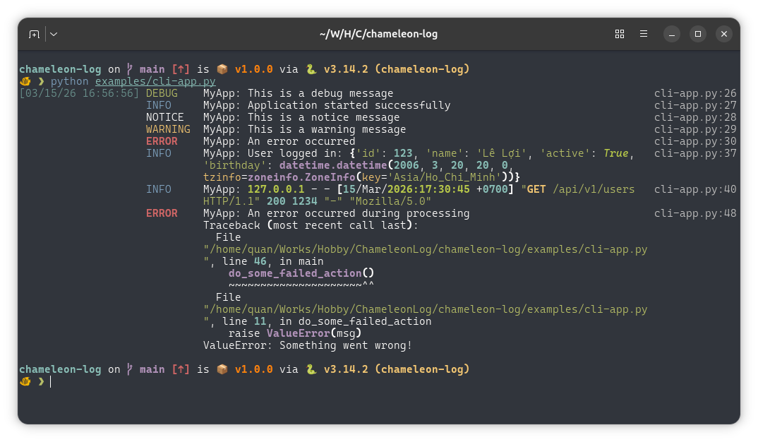 Rich Handler Output