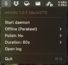 Menu bar icon (stopped)