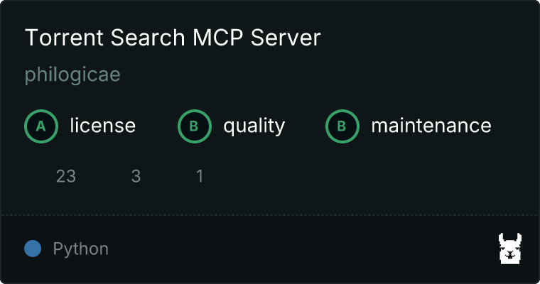 Torrent Search MCP server