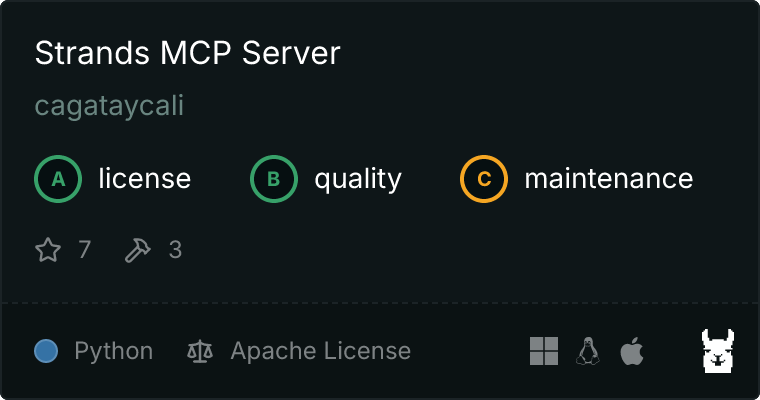Strands Server MCP server