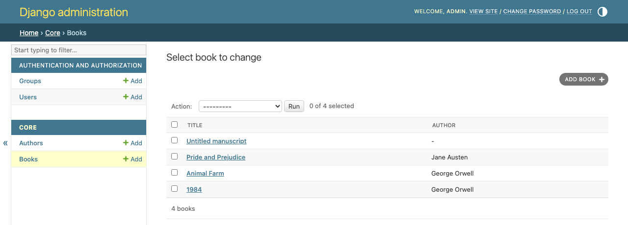 Book changelist without the mixin