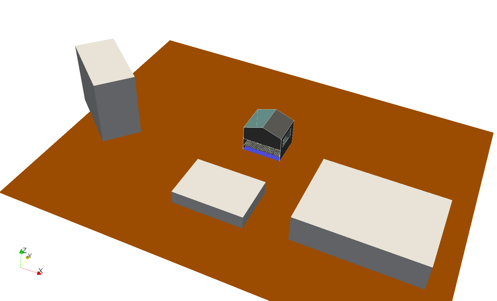 Montauban example site and surrounding geometry