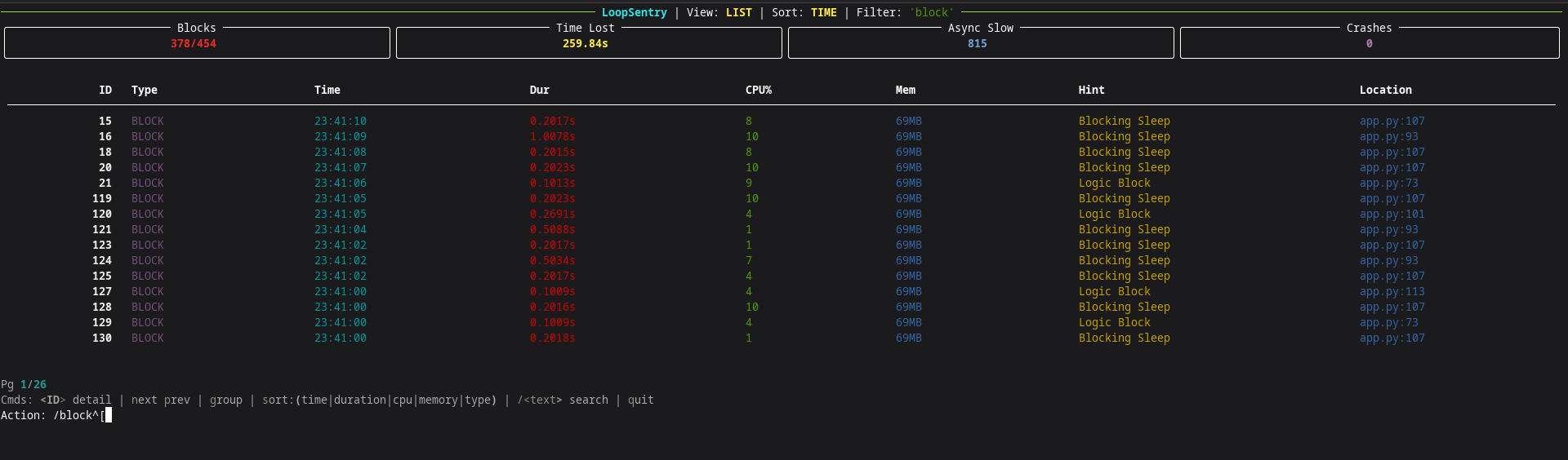 LoopSentry Interface