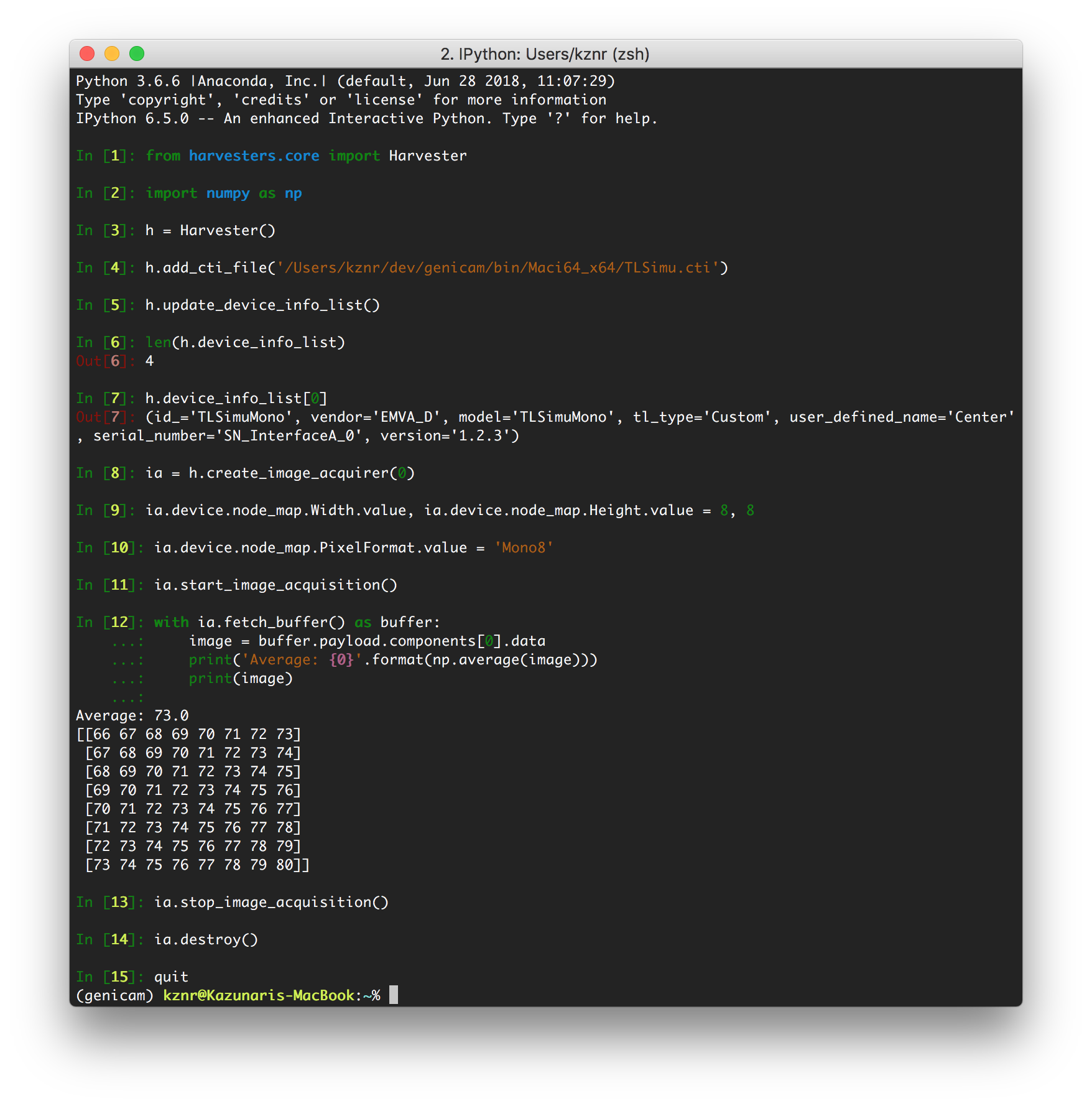 Harvester on IPython