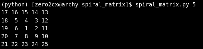 5x5 including command-line