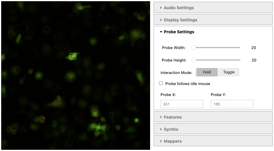 A screenshot of the graphical user interface