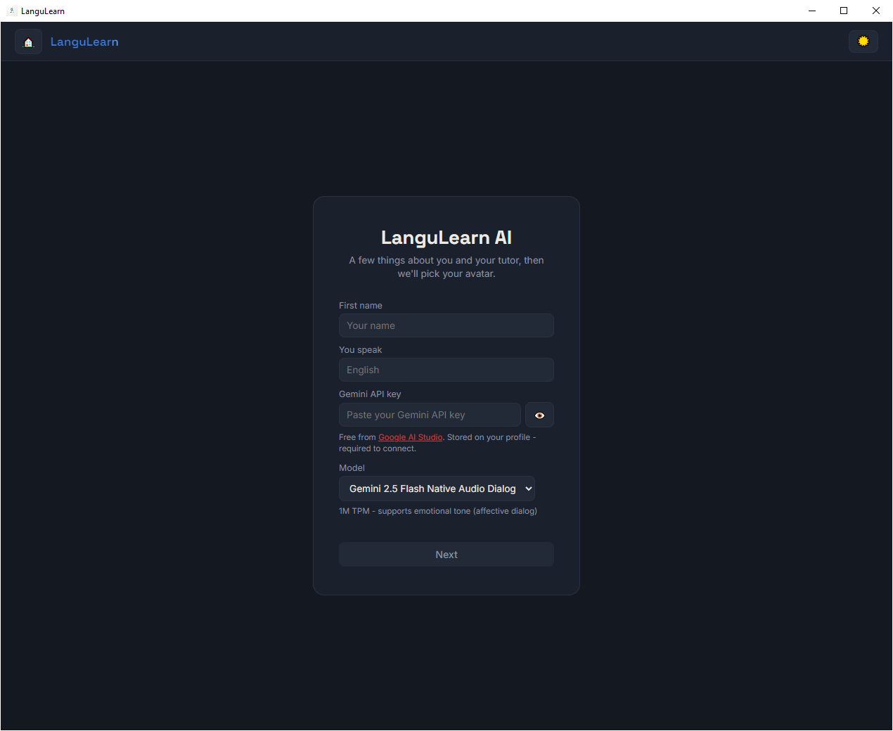 Create Profile