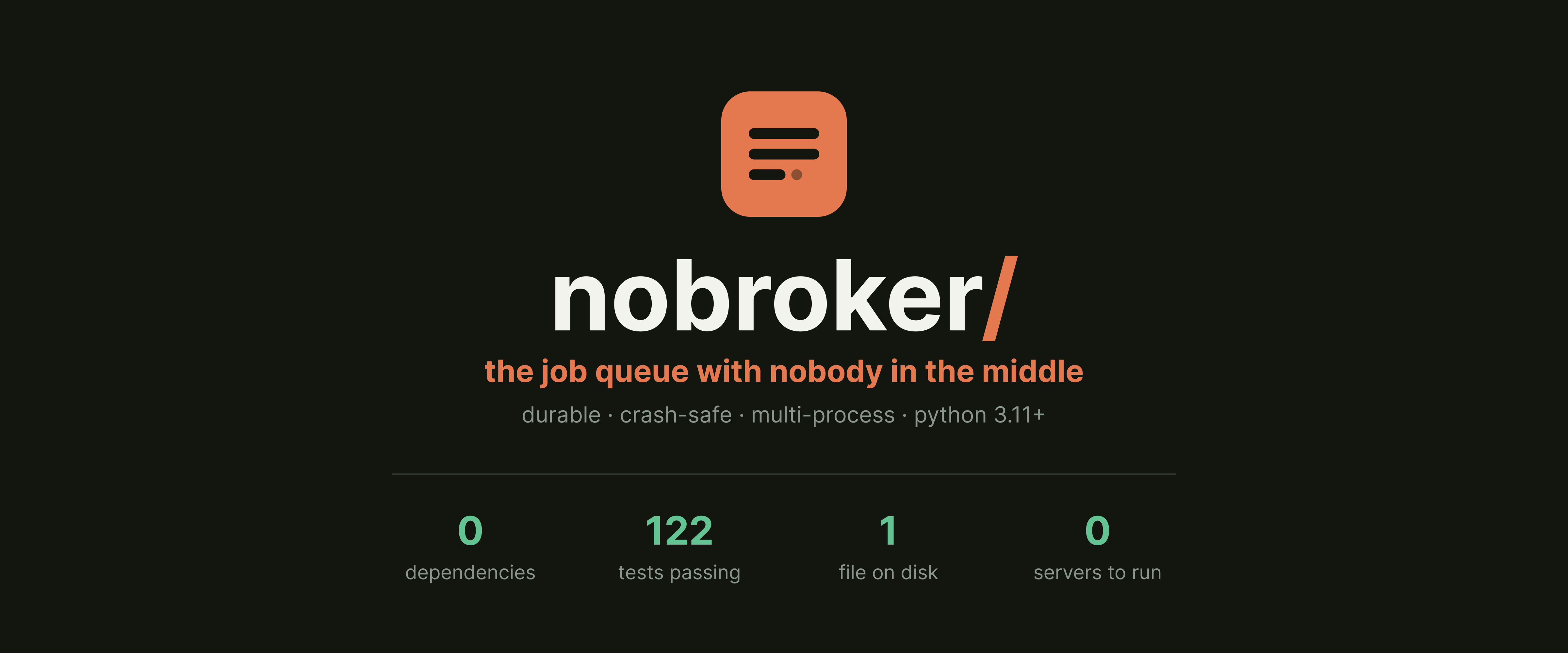 nobroker — the job queue with nobody in the middle