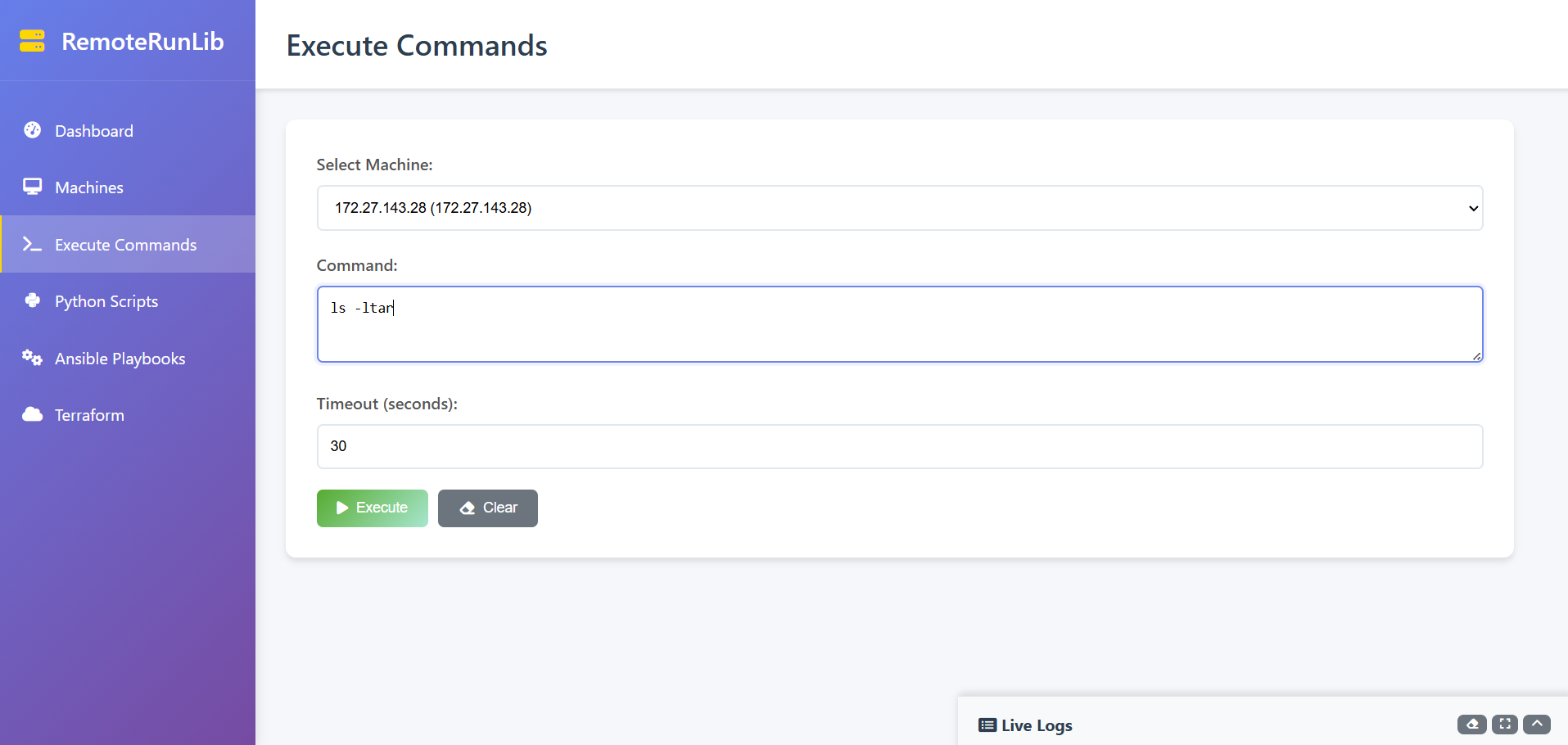 Execute CLI Commands