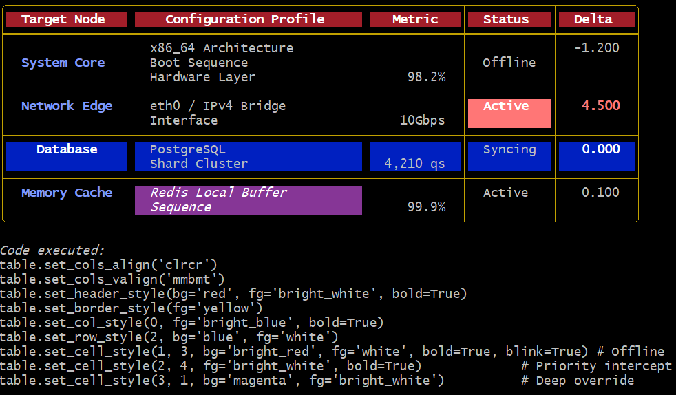 Anatomy of a Vistab Table