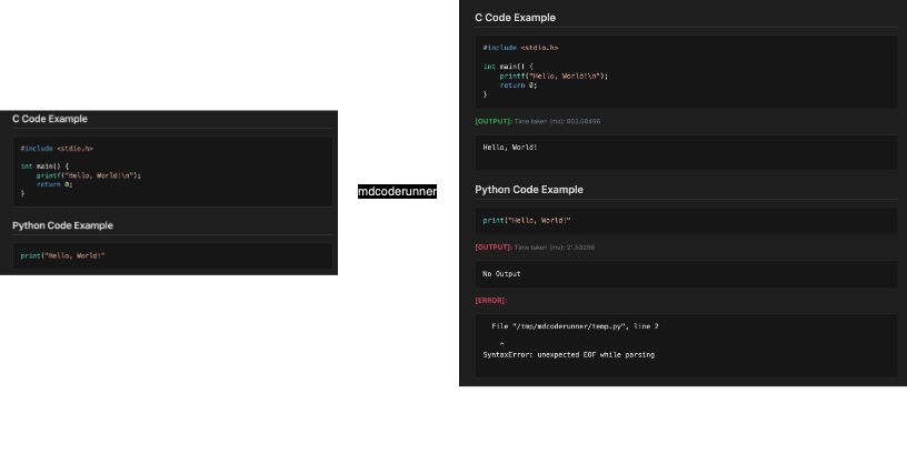 Parse and run code in markdown files