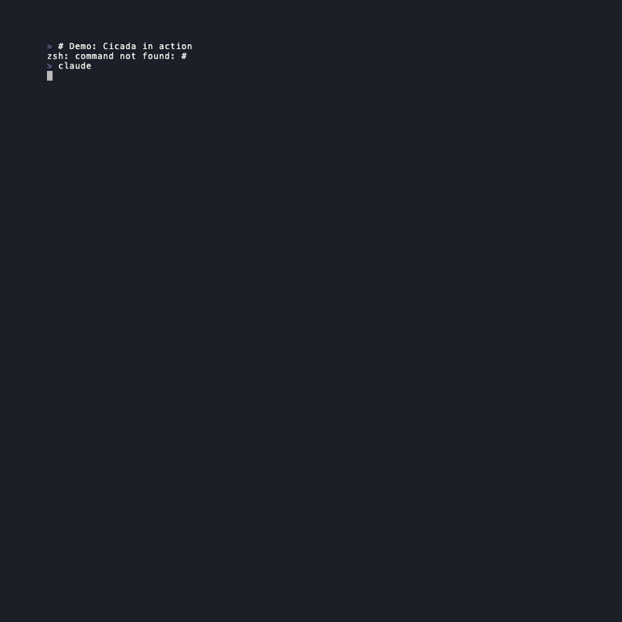 Demo without CICADA