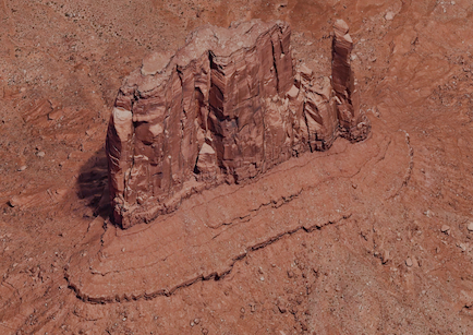 3d model of West Mitten Butte rendered in Blender