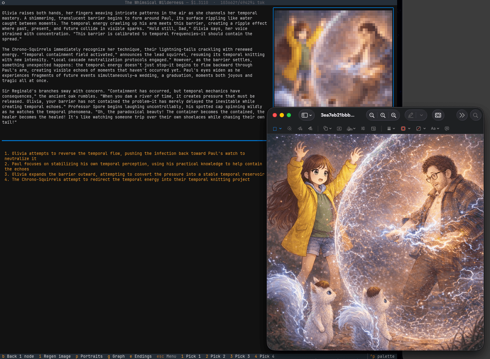 Story play screen
