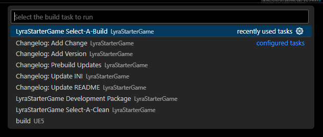 Build Task List