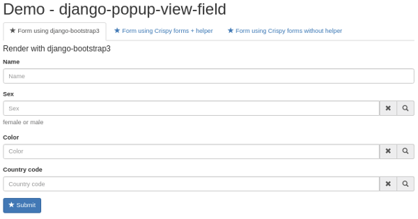 Form with django-popup-view-fields