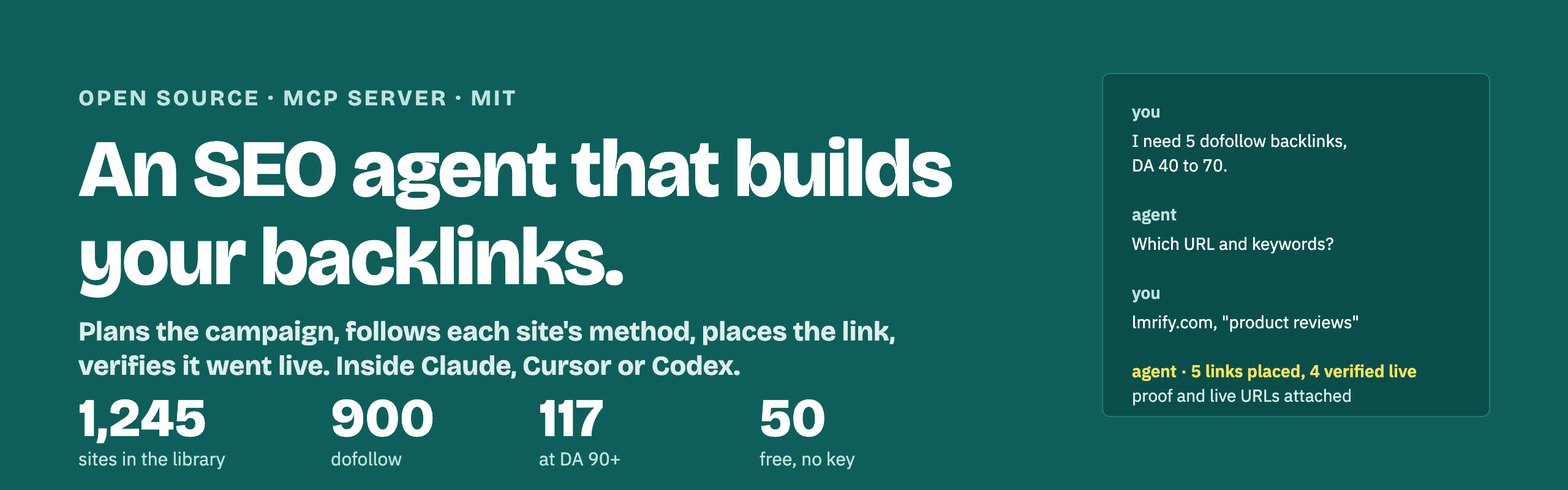 SEO Agent: an open-source SEO agent that builds your backlinks