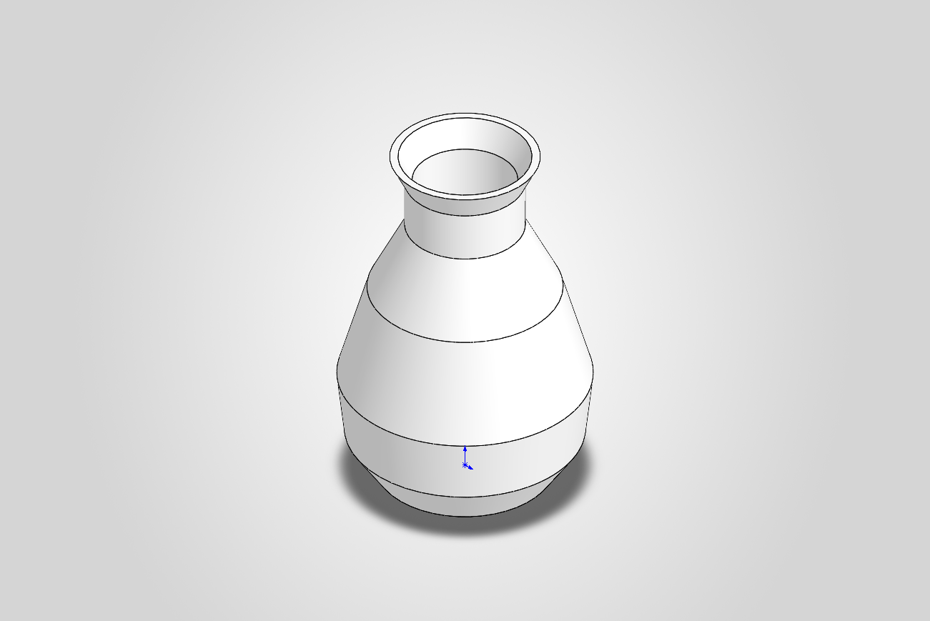 Revolved and shelled vase