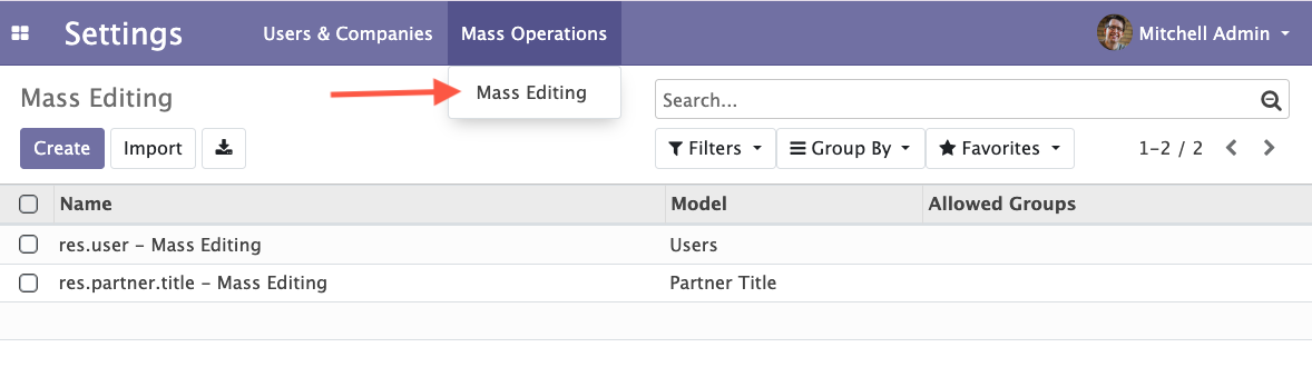 OCA Mass Editing Access V11 to V13