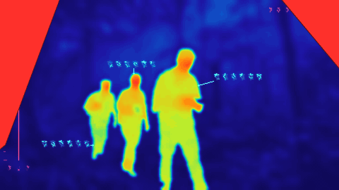 Reticle with an optional colored outline
