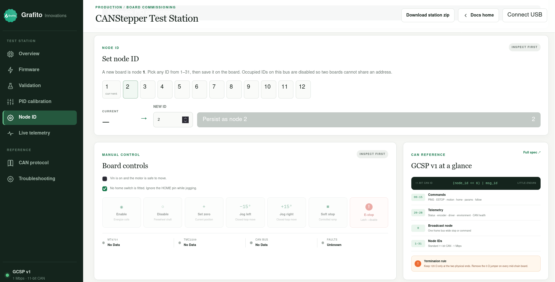 CANStepper Test Station